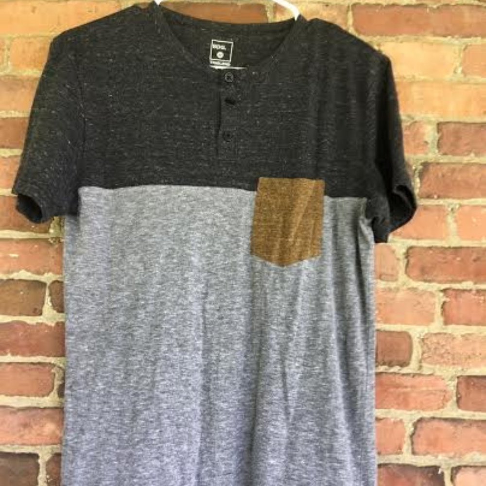 BDG Henley Triblend Shirt, Men's M, Slimfit